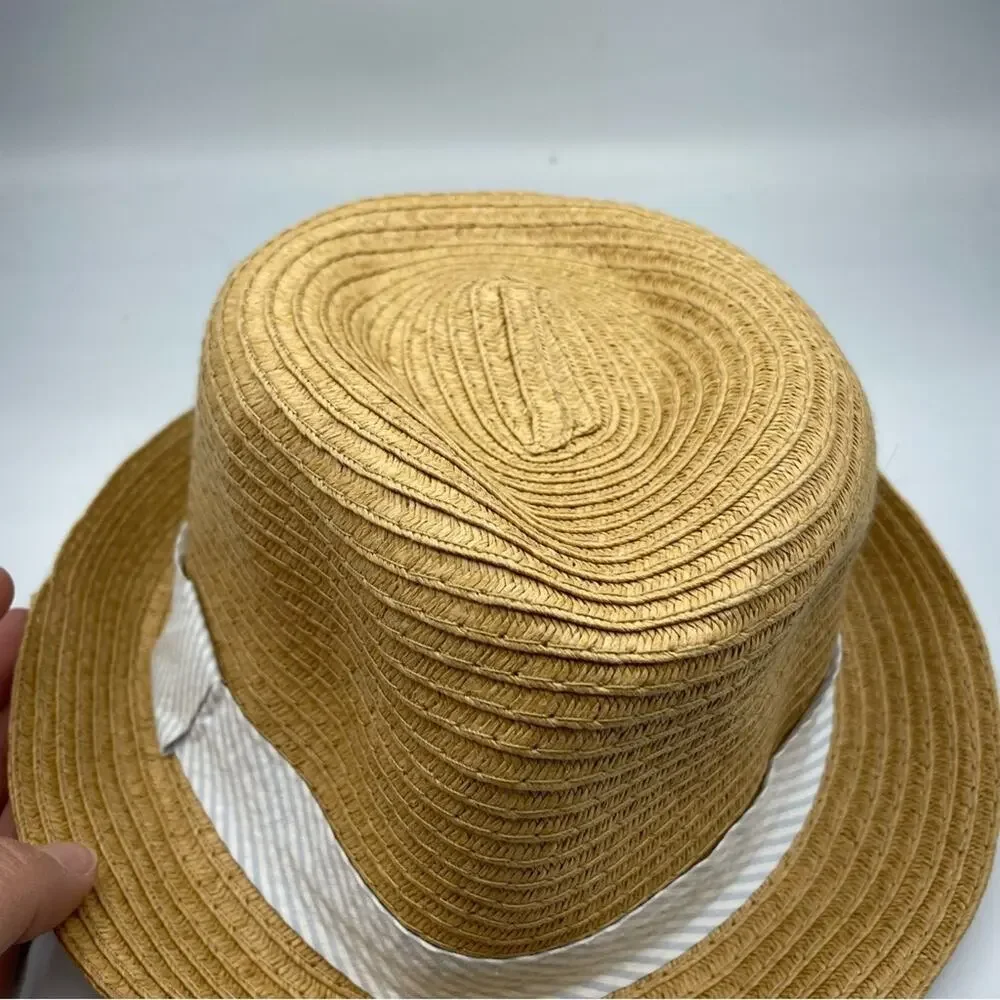 Tommy Bahama Kids Tan Straw Hat Fedora Beach Accessories Boys Vacation